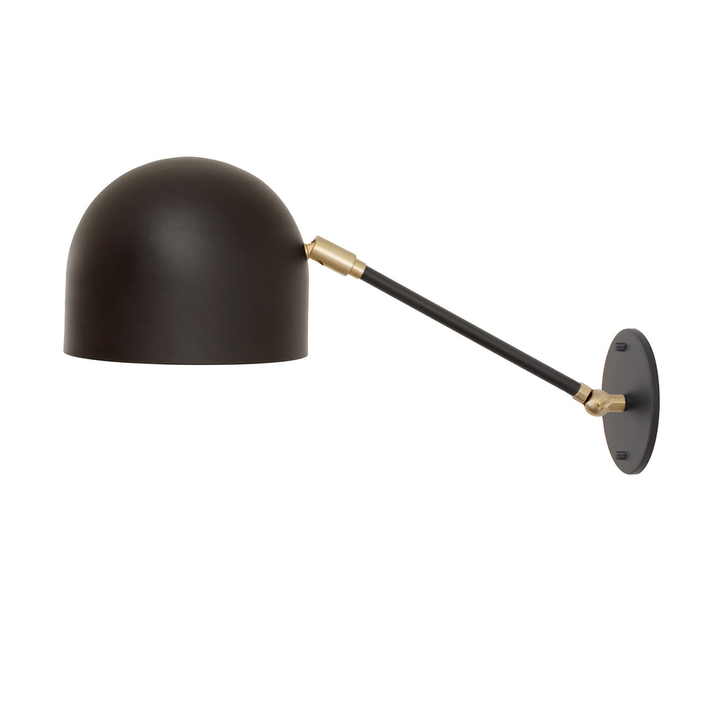 Amélie Single Articulated 8" shown in Matte Black with Brass Accents