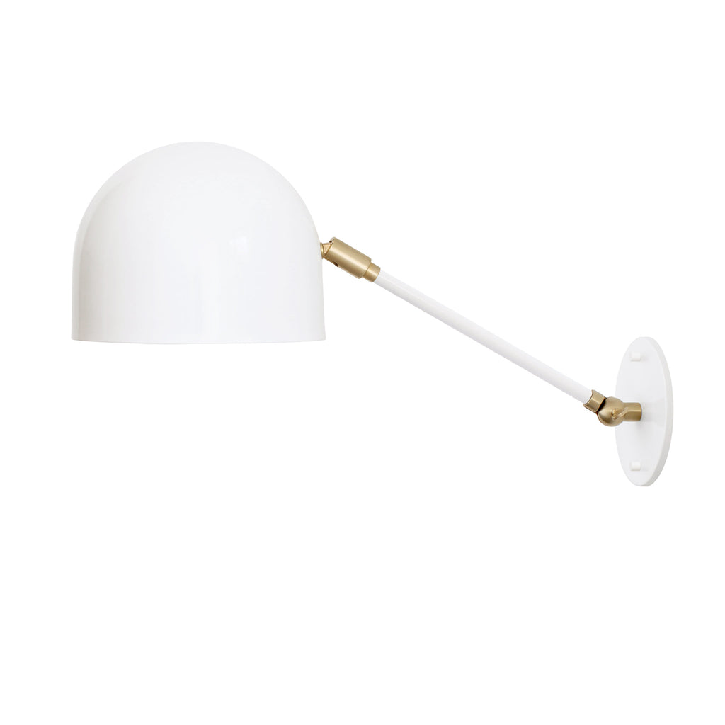 Amélie Single Articulated 8" shown in White with Brass Accents