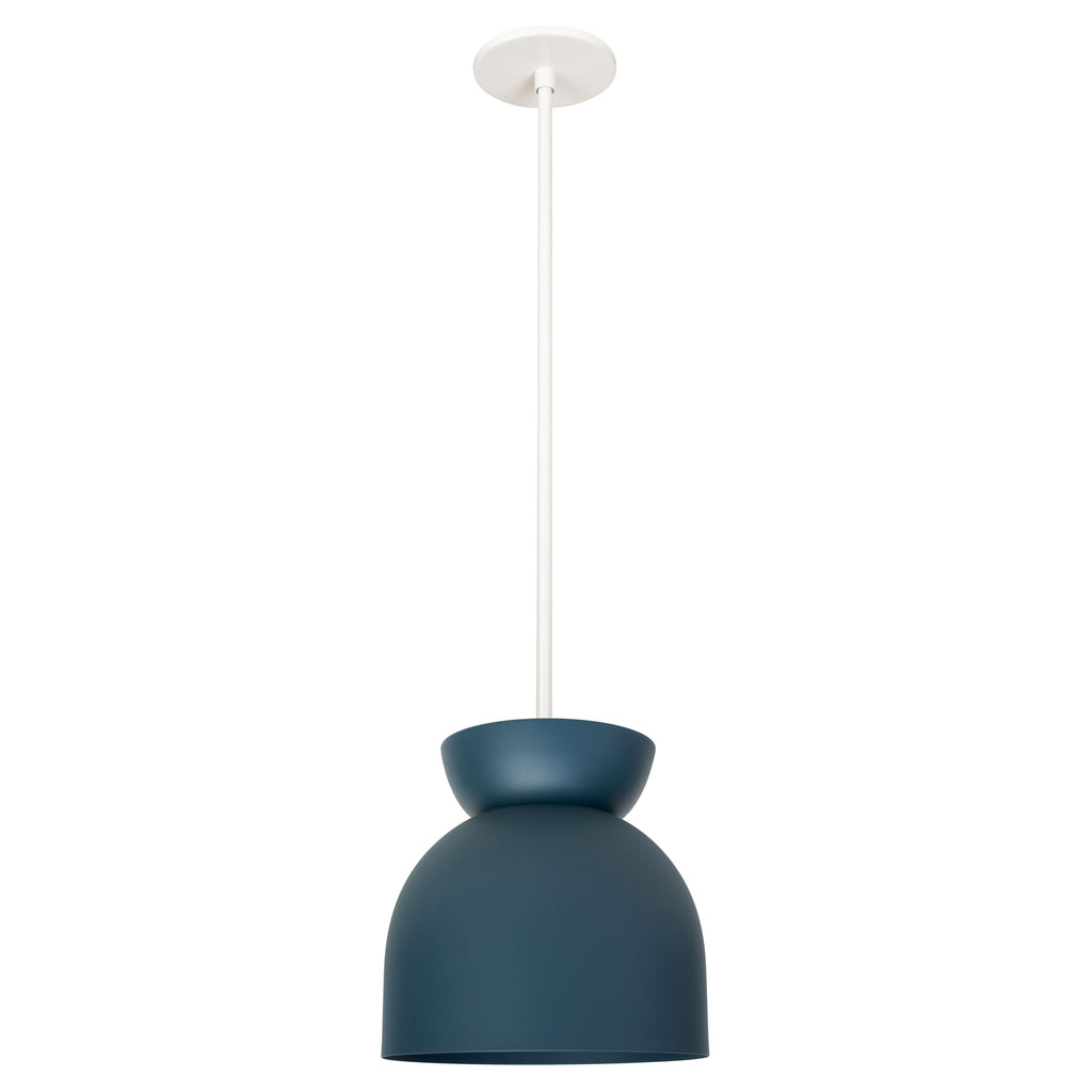 Amélie Luxe 10" Pendant shown in Ocean Blue and White