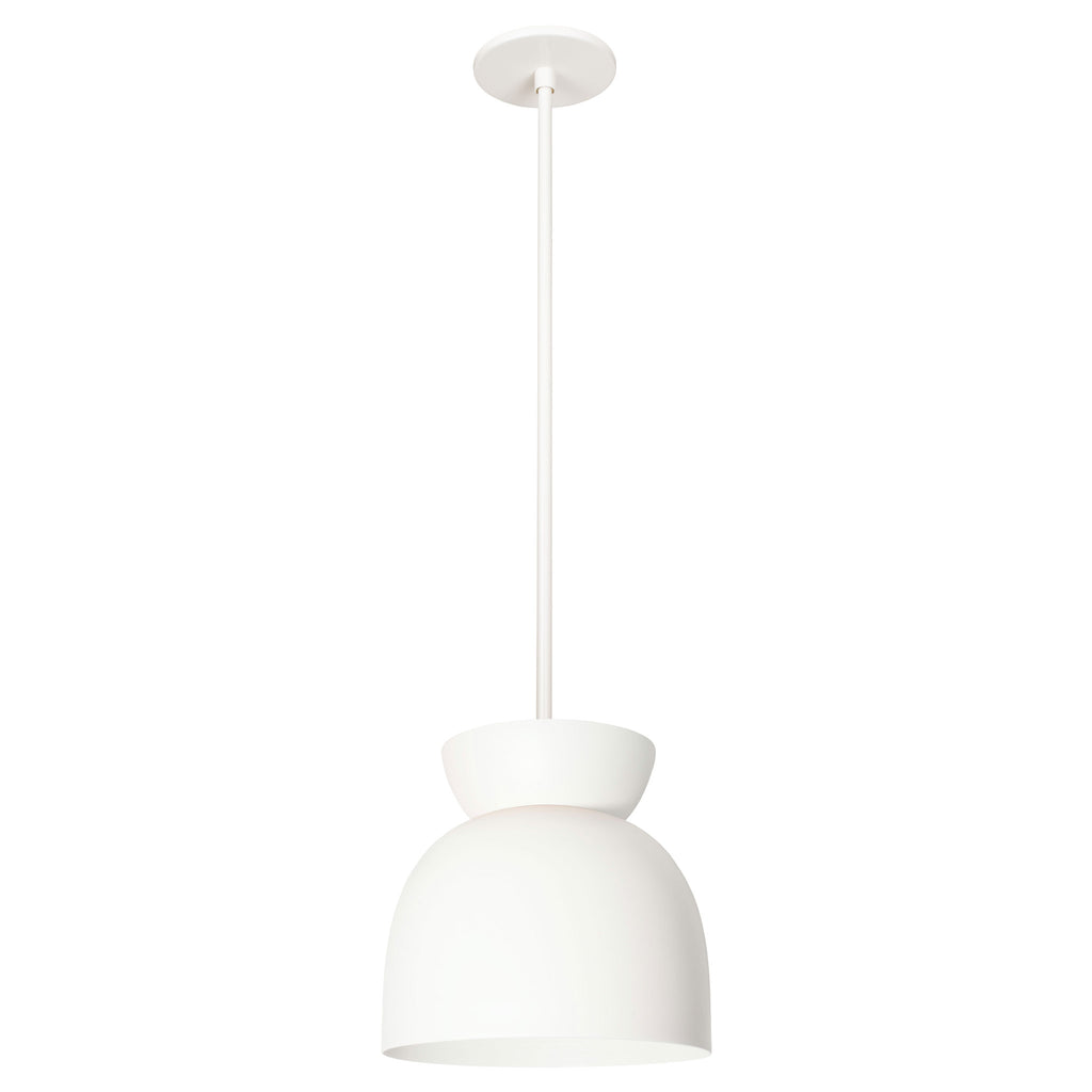 Amélie Luxe 8" Pendant shown in White.