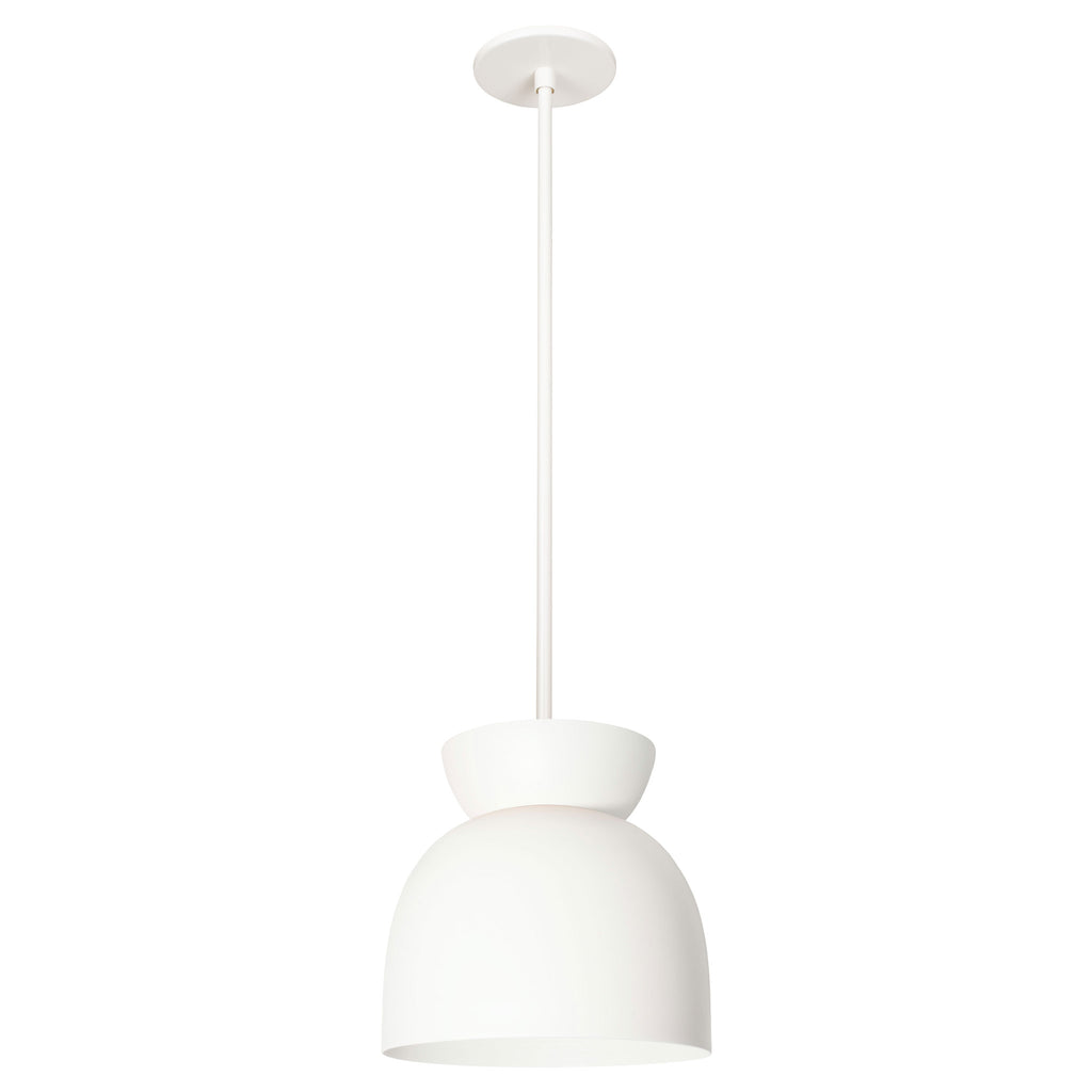 Amélie Luxe 10" Pendant shown in White