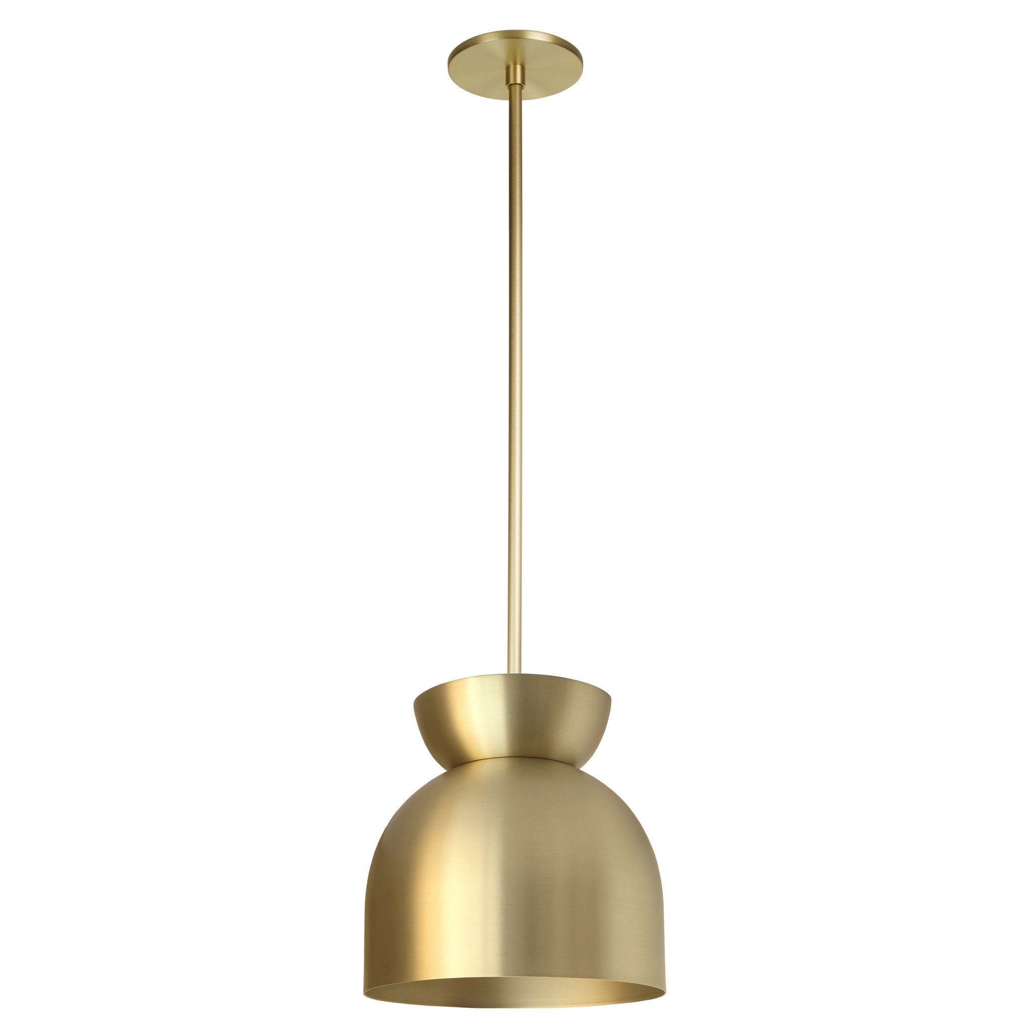 Amélie Luxe 8" Pendant shown in Brass