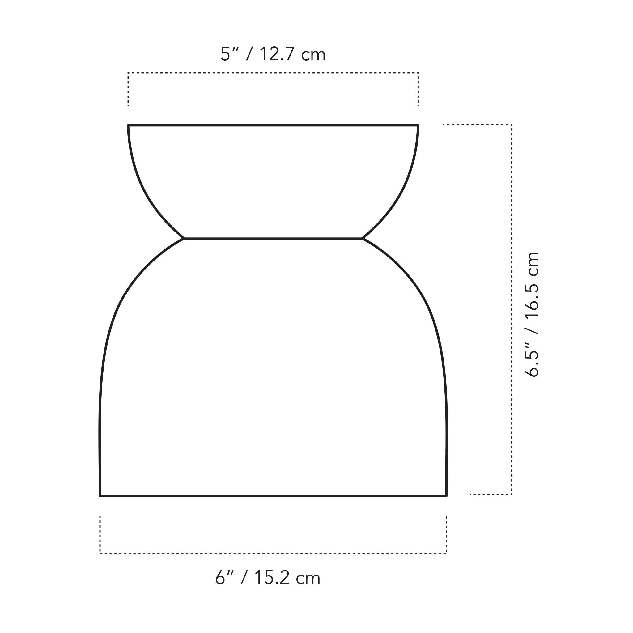 A Technical Drawing Of The Amélie Surface With 6" Shade