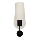 Amherst sconce shown in Black Stained with Natural White Tanglewood ceramic