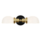 Archie Double shown in Brass with a Gloss Black Ceramic Canopy