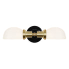 Archie Double shown in Brass with a Gloss Black Ceramic Canopy