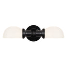 Archie Double shown in Graphite Patina with a Gloss Black Ceramic Canopy