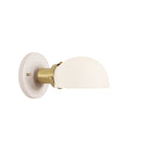 Archie Single shown in Brass with a Gloss White Ceramic Canopy