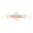 Bailey Sconce shown in Maple with a Bone Ceramic Canopy
