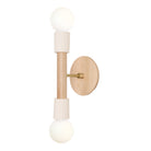 Bailey Sconce shown in Maple and Brass with a Maple Wood Canopy