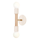 Bailey Sconce shown in Maple and Heirloom Brass with a Bone Ceramic Canopy