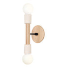 Bailey Sconce shown in Maple and Matte Black with a Maple Wood Canopy