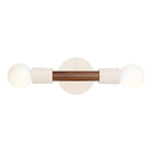 Bailey Sconce shown in Walnut with a Bone Ceramic Canopy