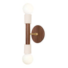 Bailey Sconce shown in Walnut and Brass with a Walnut Wood Canopy