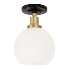 Beatrix Surface shown in Brass with a Gloss Black Ceramic Canopy