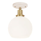 Beatrix Surface shown in Brass with a Gloss White Ceramic Canopy