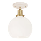 Beatrix Surface shown in Brass with a Gloss White Ceramic Canopy