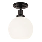 Beatrix Surface shown in Graphite Patina with a Gloss Black Ceramic Canopy