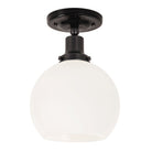 Beatrix Surface shown in Graphite Patina with a Gloss Black Ceramic Canopy