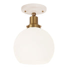 Beatrix Surface shown in Heirloom Brass with a Gloss White Ceramic Canopy