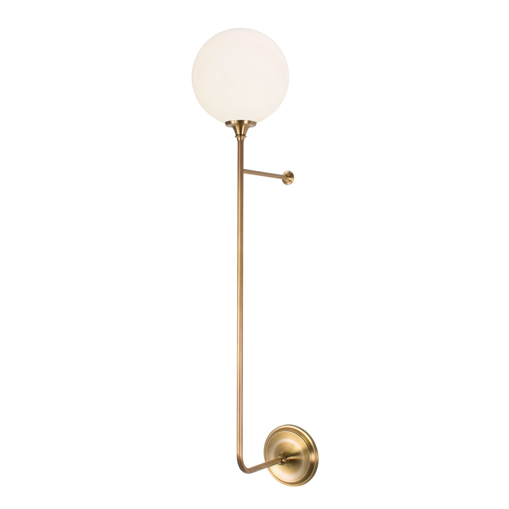 Beverly 8" shown in Heirloom Brass with 39" length