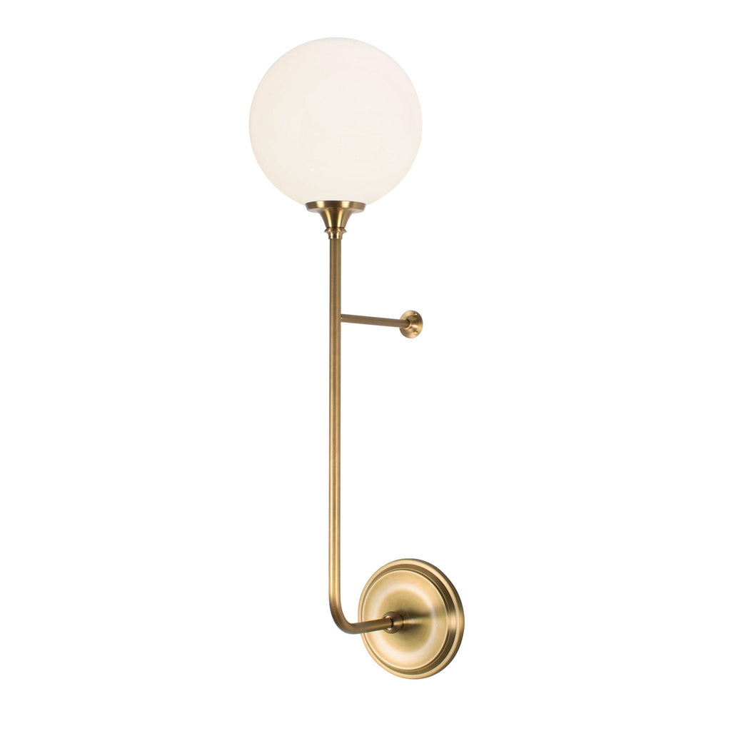 Beverly 8" shown in Heirloom Brass with 29" length