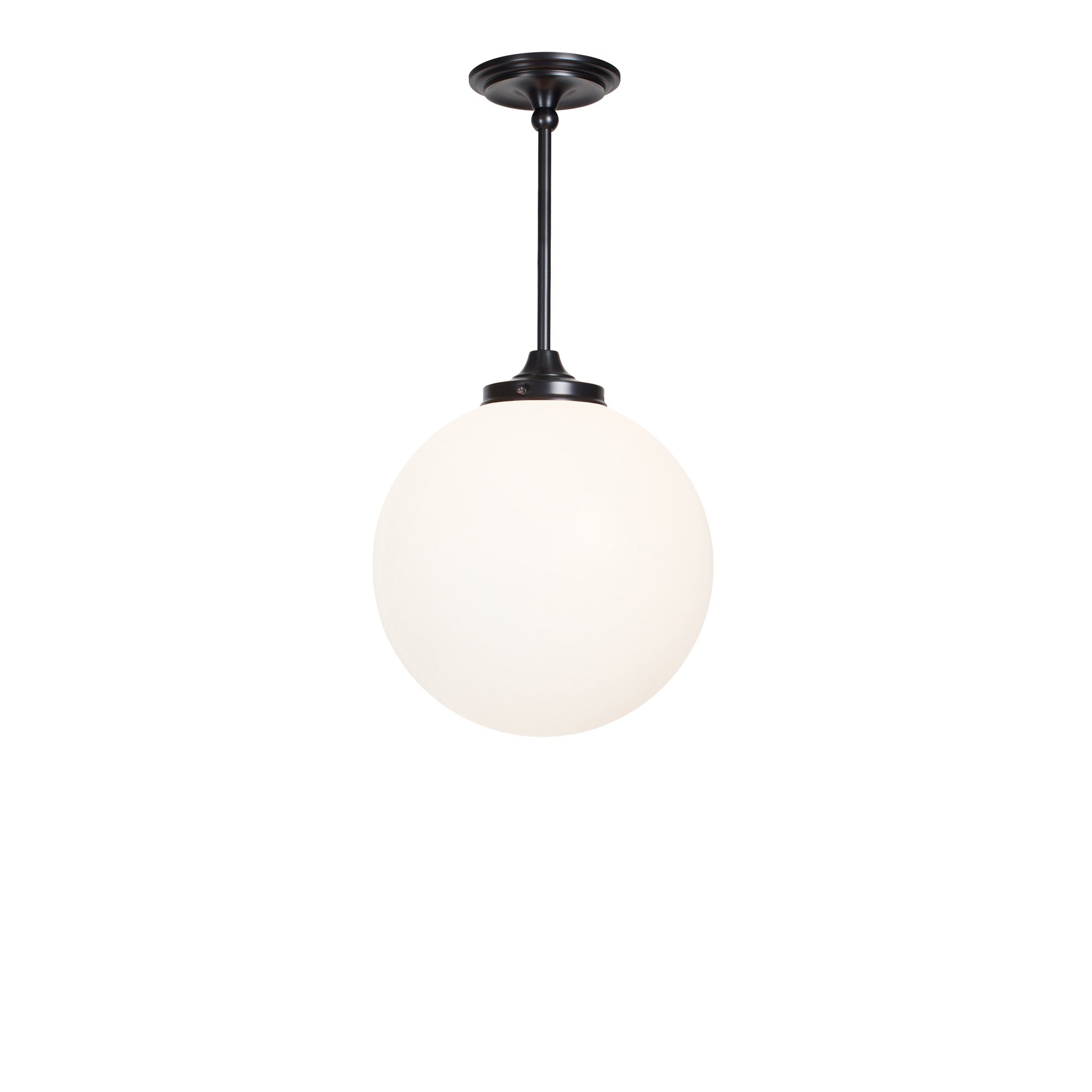 Bijou Pendant 12" Globe shown in Graphite Patina