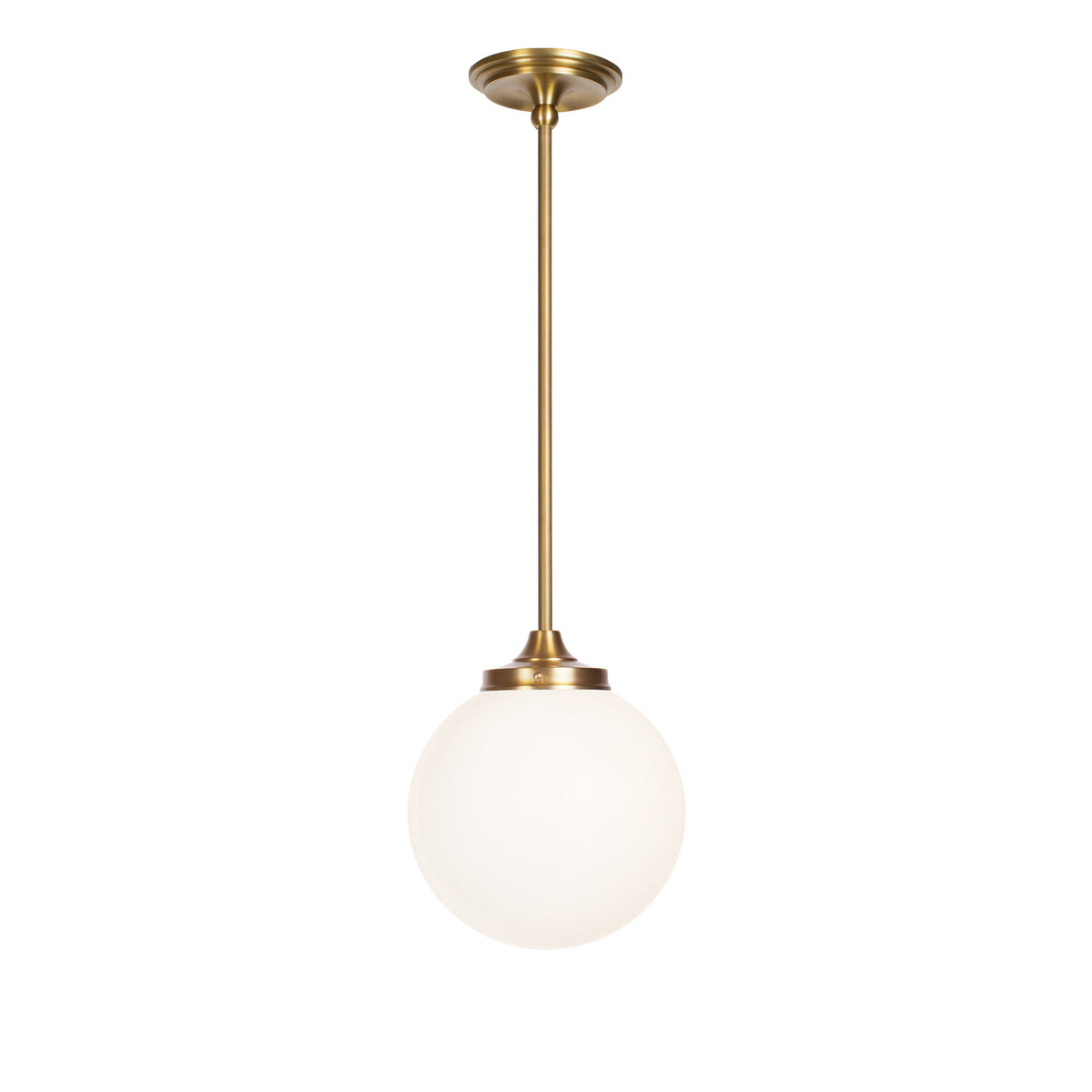 Bijou Pendant 10" Globe shown in Heirloom Brass