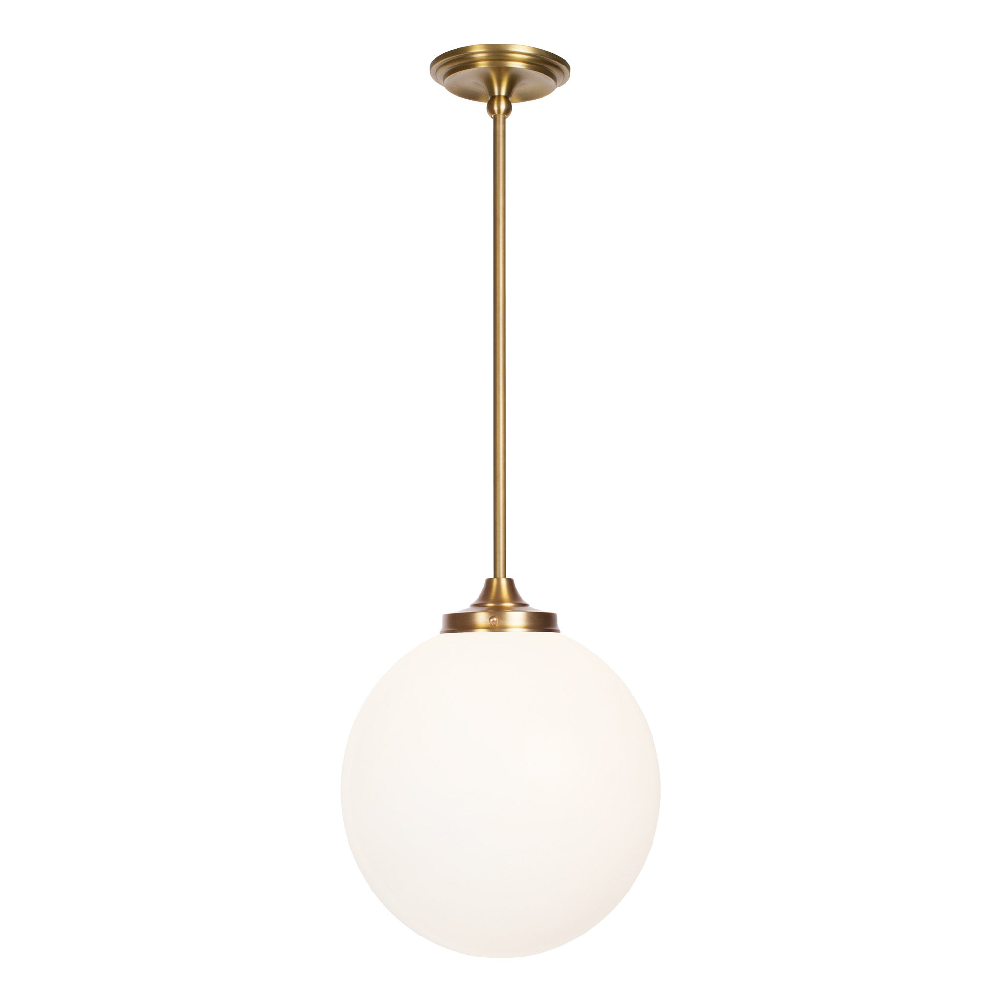 Bijou Pendant 12" Globe shown in Heirloom Brass