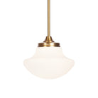 Close up of Bijou Pendant 10" Tulip shown in Heirloom Brass