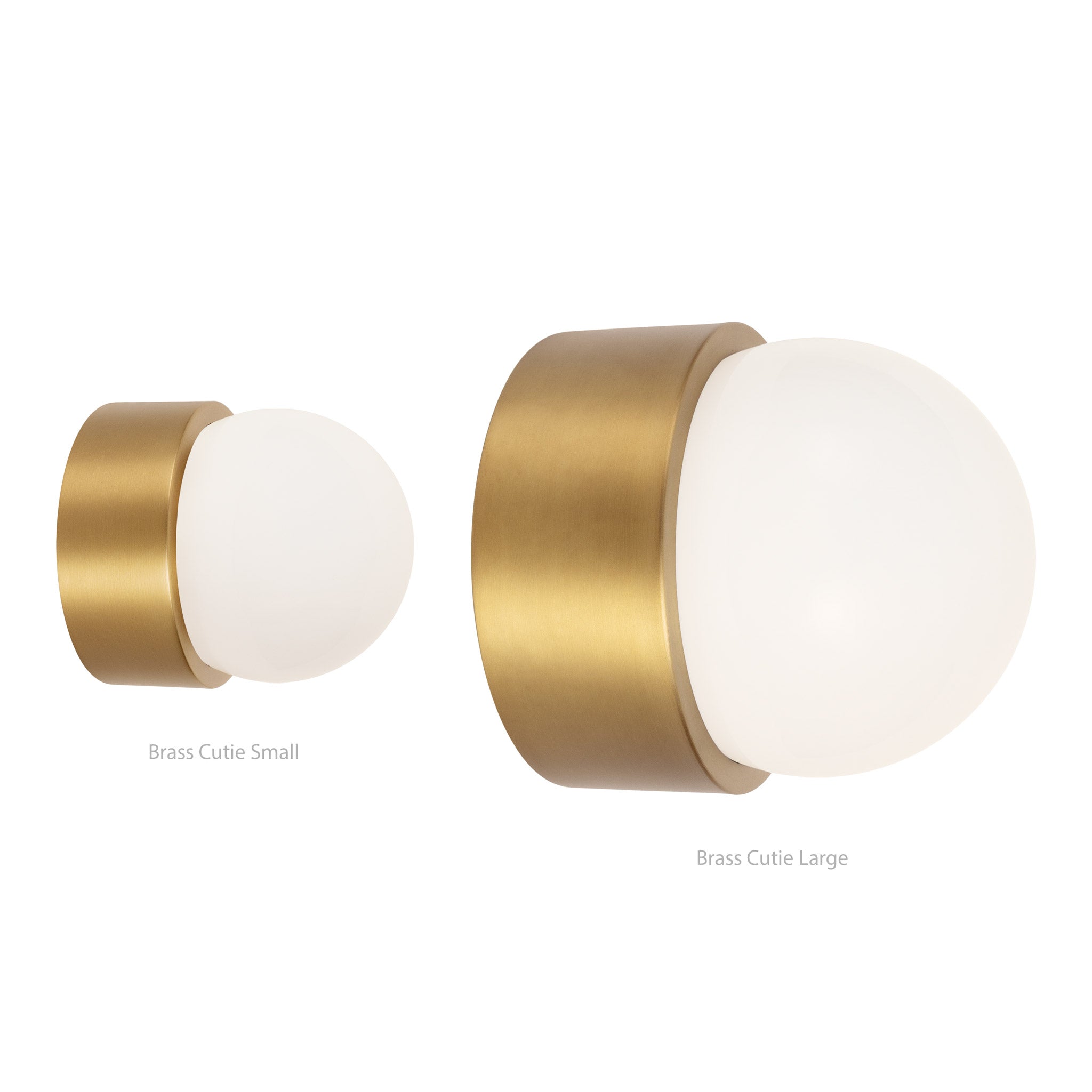 Brass Cutie Size Comparison shown in Heirloom Brass