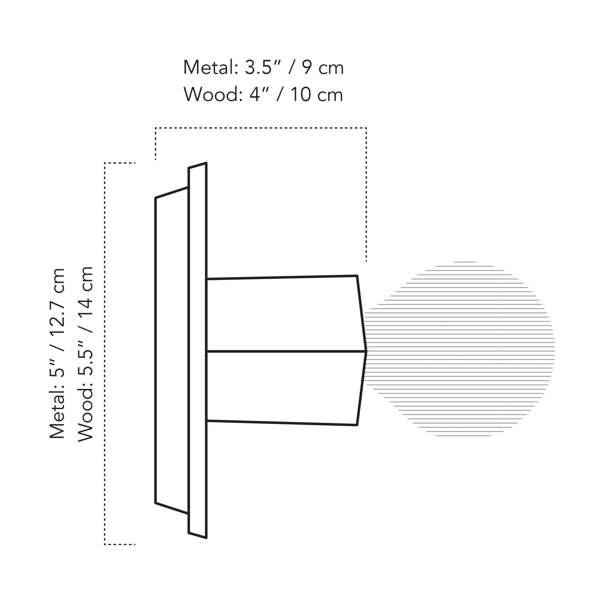 A Technical Drawing Of The Cady Wall And Ceiling Light
