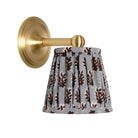 Cambridge Sconce shown in Brass with a Trulli Auburn Shade