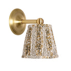 Cambridge Sconce shown in Brass with a Winfleur Mustard Shade