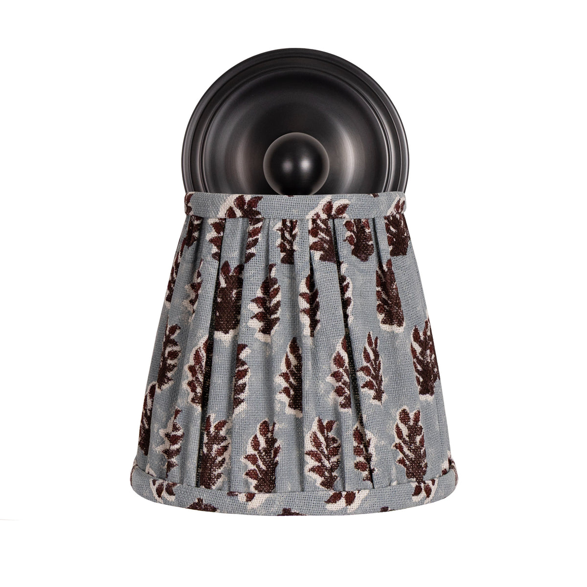 Cambridge Sconce shown in Graphite Patina with a Trulli Auburn Shade