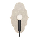 Clare Ceramic Sconce shown in Matte Black with a Gloss Crackle Glaze 