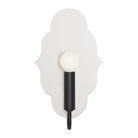 Clare Ceramic Sconce shown in Matte Black with a Natural White Glaze 