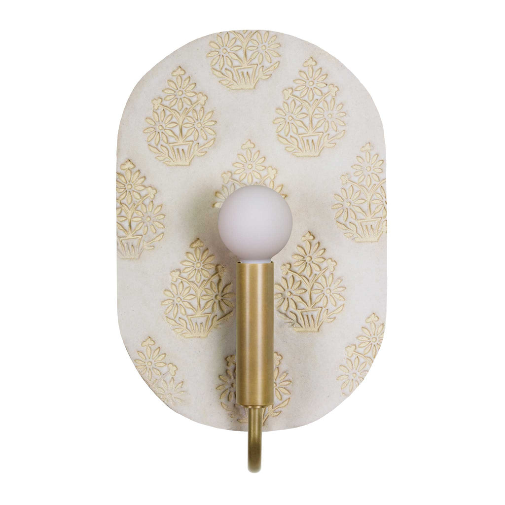 Concord ADA shown in Heirloom Brass with Natural White & Cream Floral ceramic