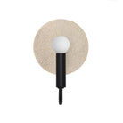 Edith ADA Sconce shown in Matte Black with Gloss Crackle Glaze Ceramic