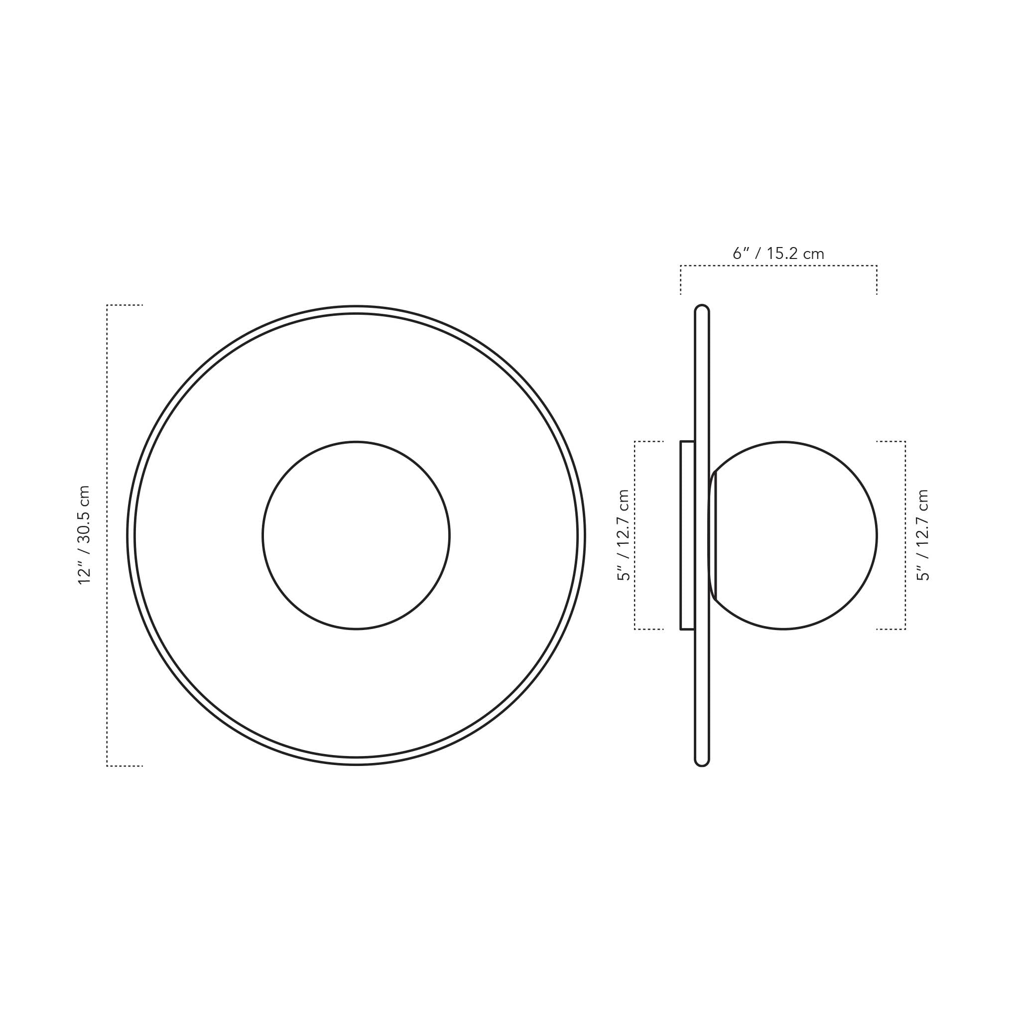 A Technical Drawing Of The Ella Wall Sconce