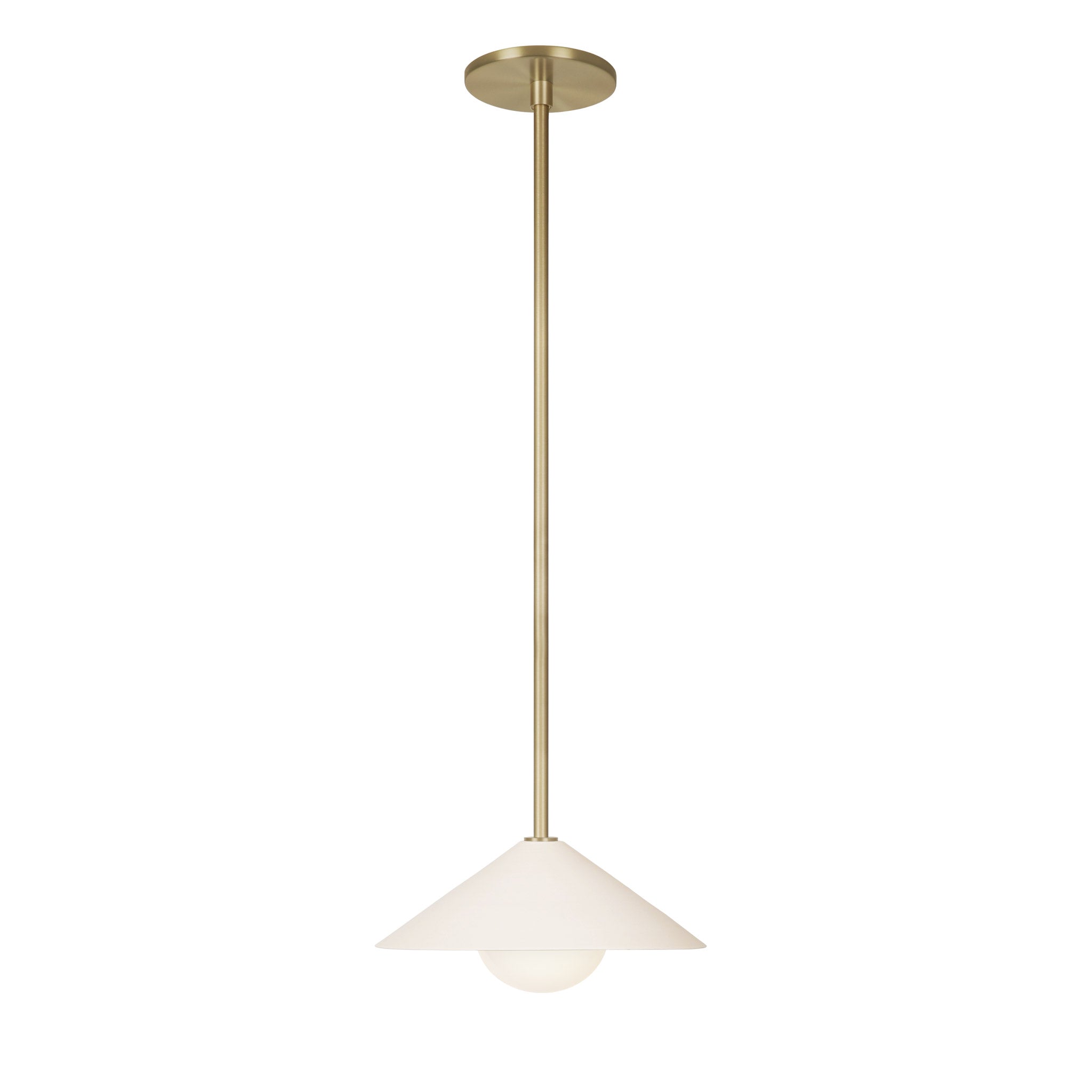 Elvia Pendant shown in Brass