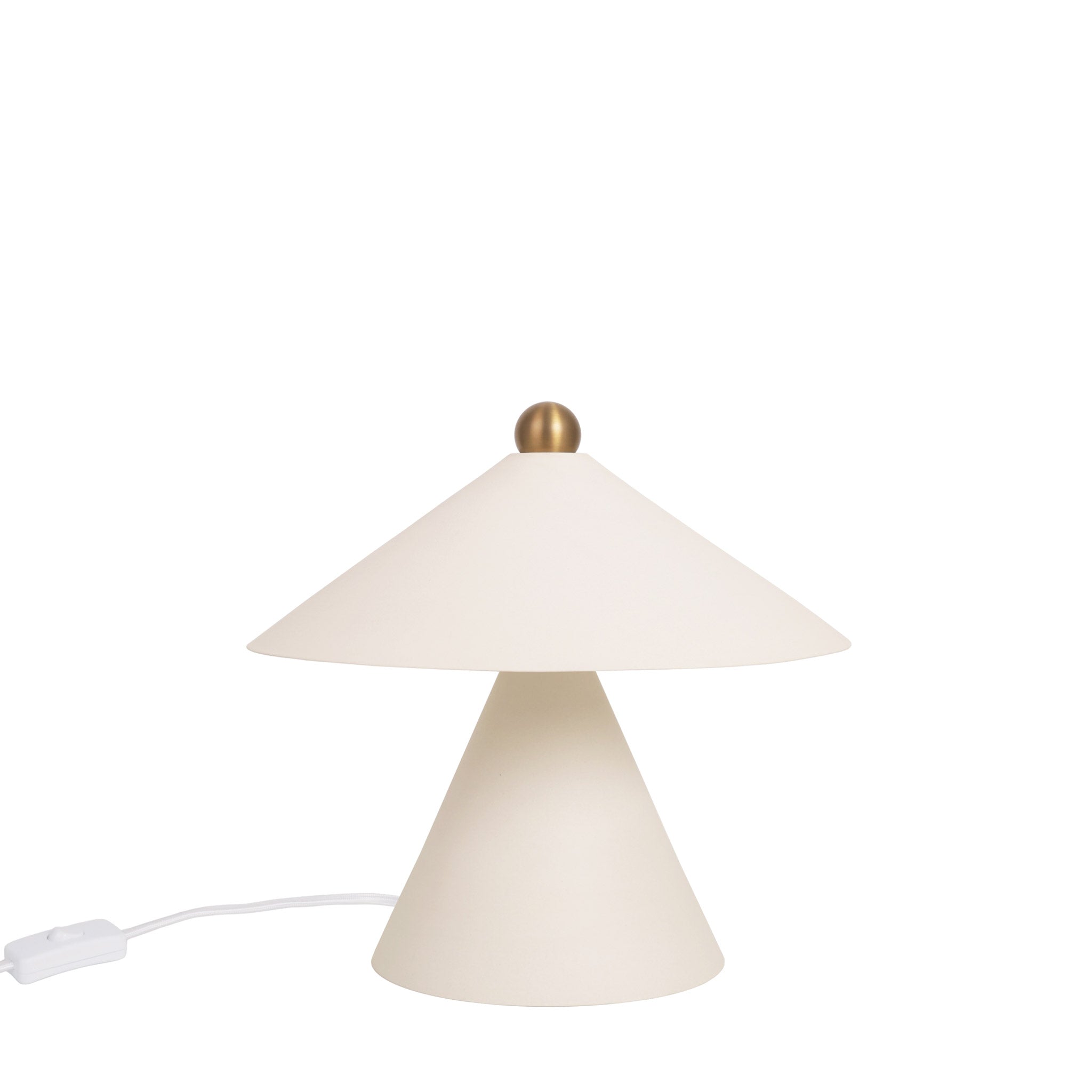 Elvia Lamp shown in Bone unglazed ceramic
