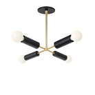 Fjord Compass shown in Matte Black and Brass