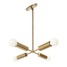 Fjord Compass for Vaulted Ceiling shown in Heirloom Brass