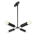 Fjord Compass for Vaulted Ceiling shown in Matte Black