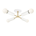 Fjord Compass Surface shown in White and Brass