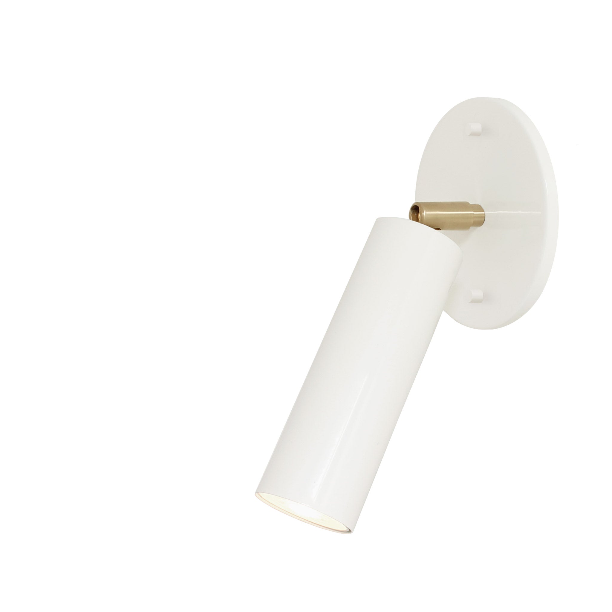 Fjord Spot with no arm shown in White and Brass