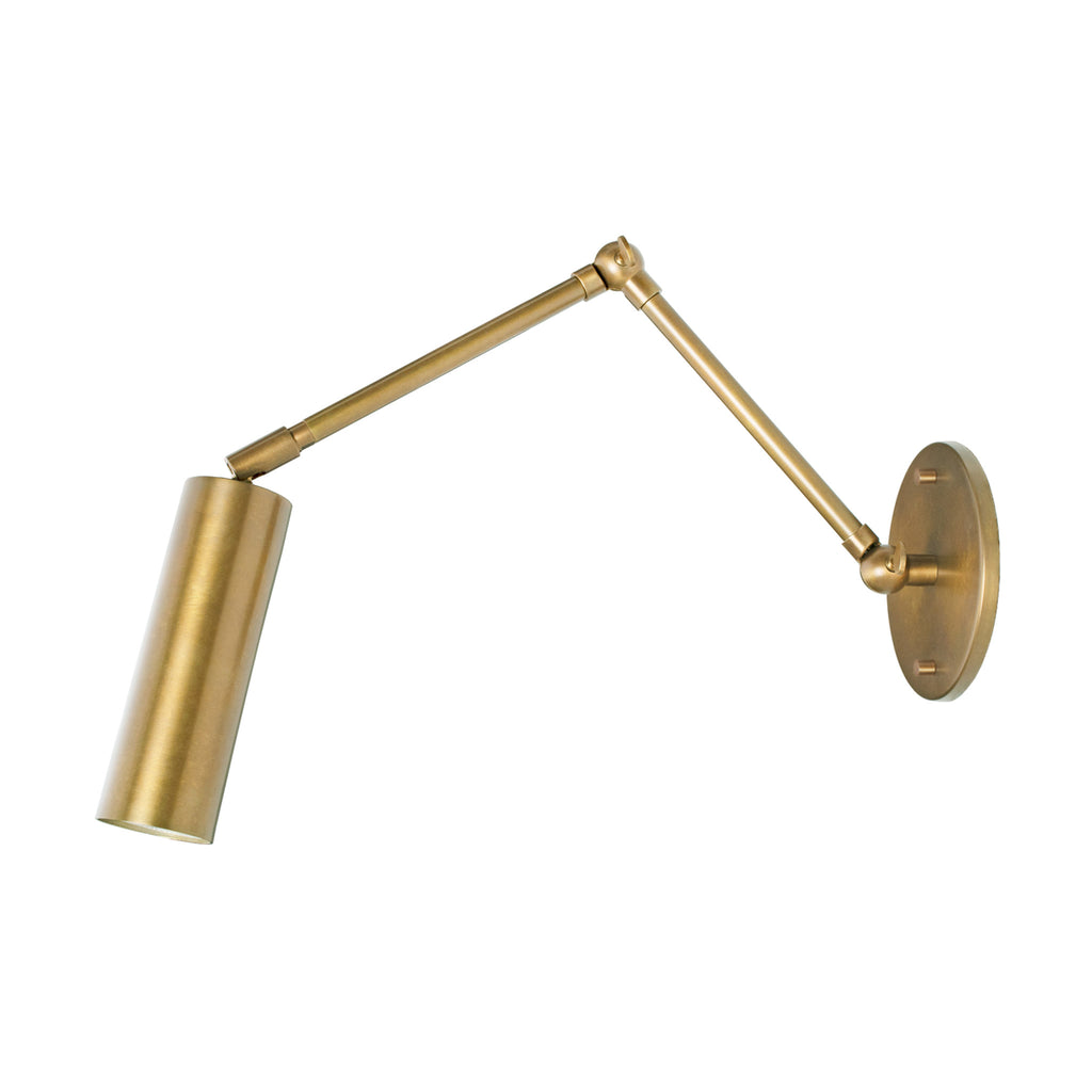 Fjord Spot Double Articulated Sconce shown in Heirloom Brass