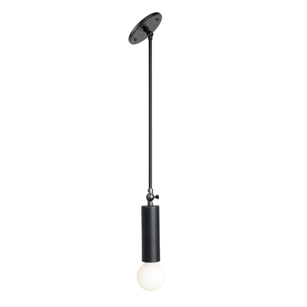 Fjord Spot Pendant for Vaulted Ceiling shown in Matte Black