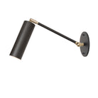 Fjord Spot Single Articulated shown in Matte Black and Brass with an 8" rod